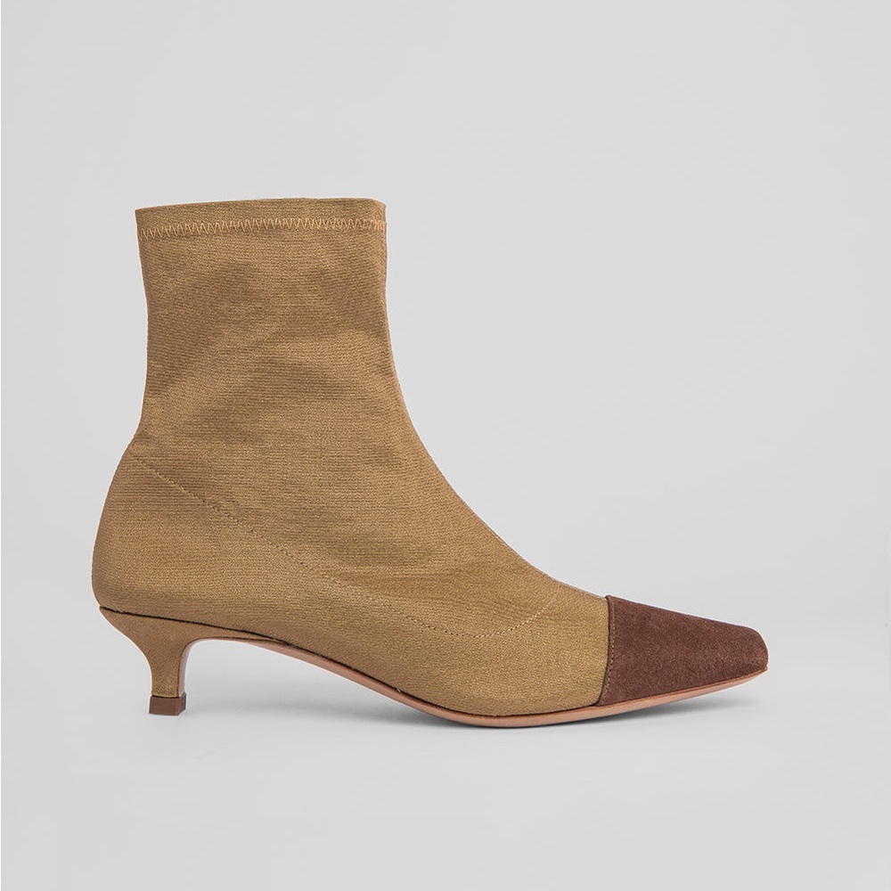 BY FAR Leather Sock Booties